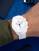 Curved Rubber Strap - White - OM Luxury